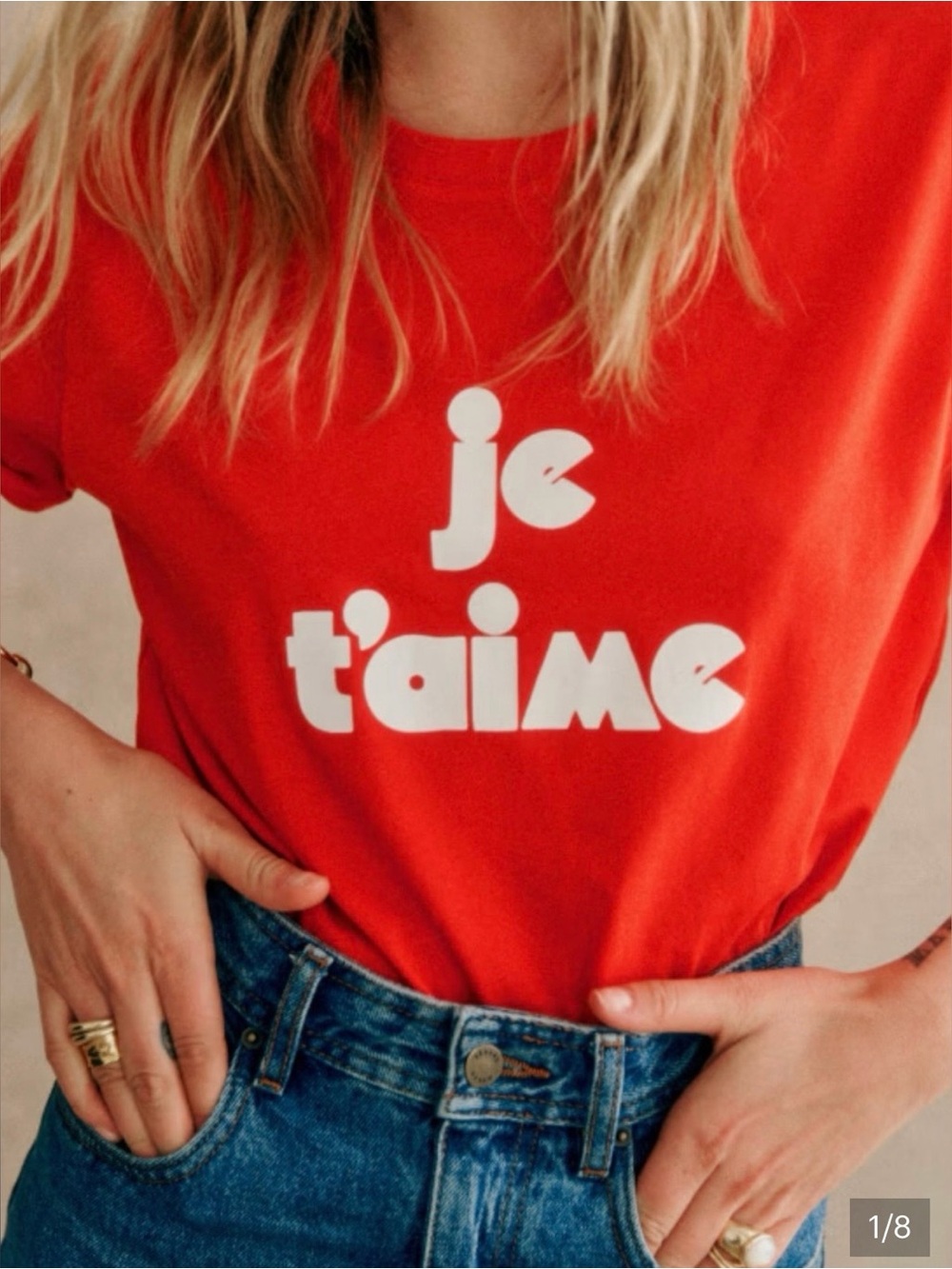 Sezane Red Crewneck Top